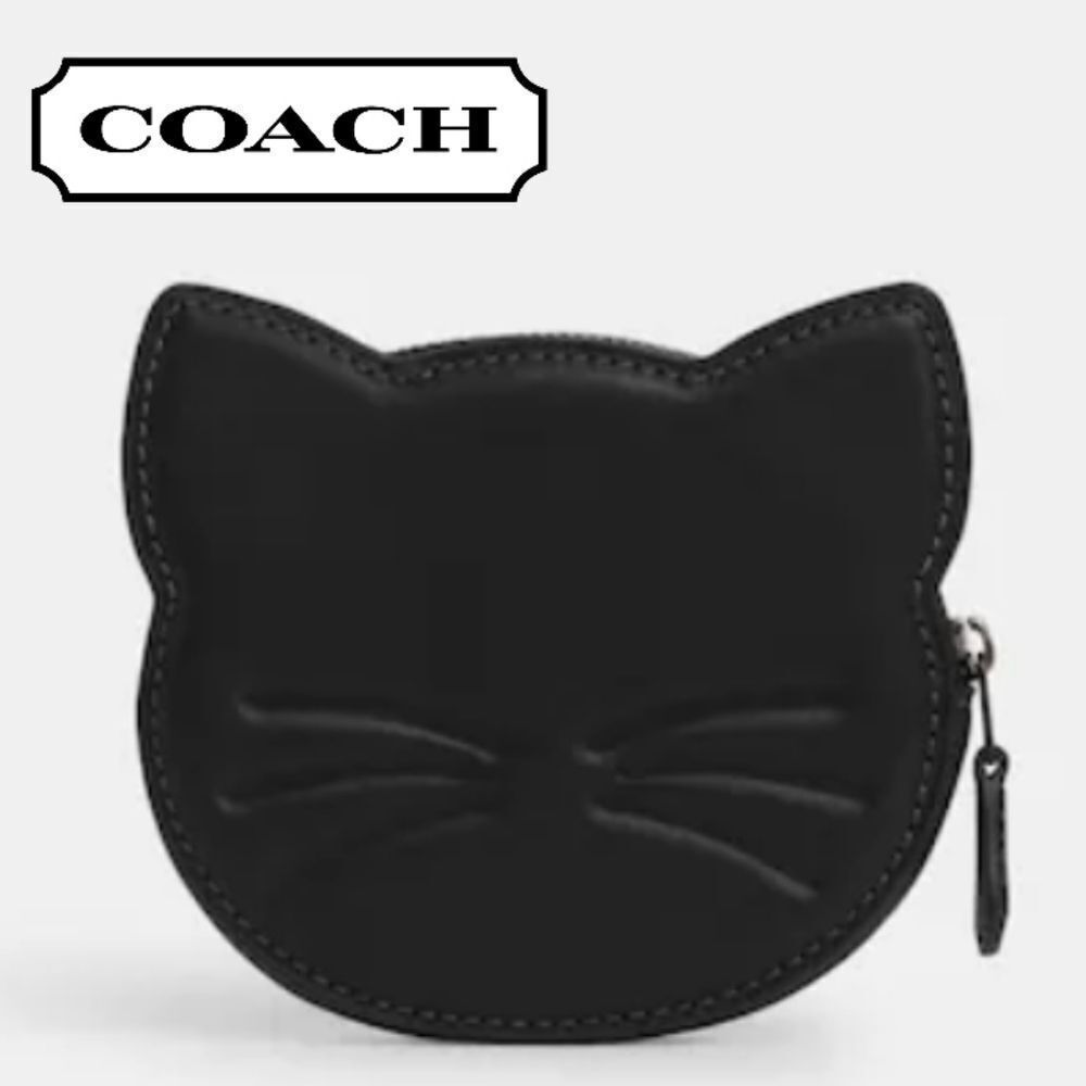 Coach Halloween Black Kitty Change Purse